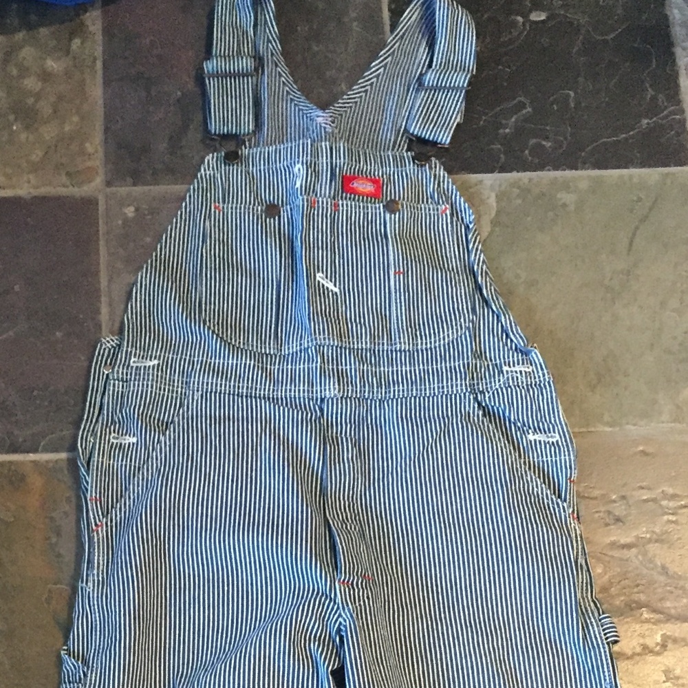 Dickies striped bib overalls size 32x32